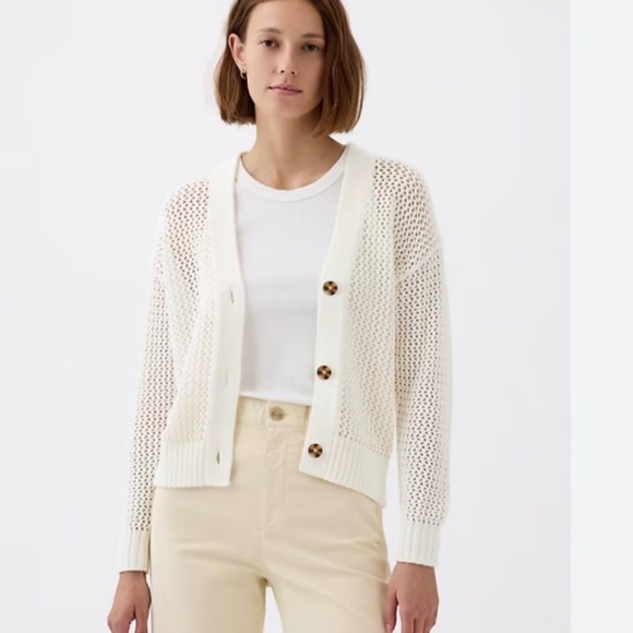 Gap Women - Crochet Cardigan Sweater - Small - Picture 2 of 12